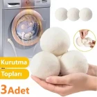 3Lü Yün Çamaşır Makinesi Kurutma Topu Yumuşatıcı