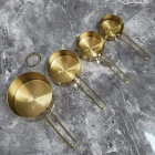 4 Adet Büyük Boy Paslanmaz Çelik Ölçü Kaşığı Seti Ölçü Kabı 60ml 80ml 125ml 250ml