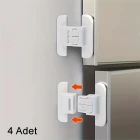 4 Adet Buzdolabı Çekmece ve Dolap Kapağı Çocuk Kilidi