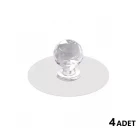 4 Adet Çok Amaçlı Yapışkan Kristal Tutacak Kulp