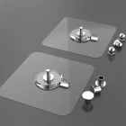 4 Adet Vidalı Yapışkanlı Çok Amaçlı Şeffaf Askı