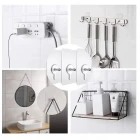 4 Adet Vidalı Yapışkanlı Çok Amaçlı Şeffaf Askı