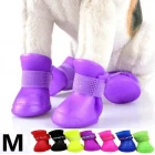 4 Lü Silikon Su Geçirmez Kedi Köpek Ayakkabısı M