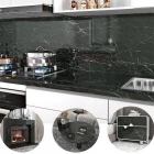 5 Mt Mermer Desenli Yapışkanlı Folyo Siyah