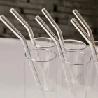 6 Adet Eğimli Şeffaf Cam Pipet