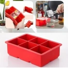 6 Bölmeli Büyük Boy Silikon Buz Kalıbı