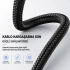 6 in 1 Hızlı Şarj Kablosu 120 Cm Örgülü Usb A ve Type C Giriş Micro Usb Lightning ve Type C Çıkışlı Çoklu Şarj Kablosu
