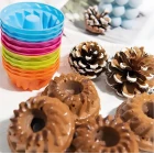 6 Lı Mini Silikon Göbekli Muffin Kek Kalıbı