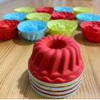 6 Lı Mini Silikon Göbekli Muffin Kek Kalıbı