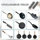 Isı Yalıtımlı Silikon Tava Sapı Kaplama Koruyucu Güvenli Tutuş Sağlayan Eli Yakmayan