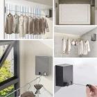 Uzatılabilir Geri Çekilebilir Çamaşır Kurutma Askısı Pratik Balkon Çamaşır İpi Paslanmaz Çelik Tel