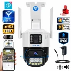 O-Kam 6015 Yeni Wifi Özellikli 360 Dönebilen Ultra HD Çift Lens Sirenli Güvenlik Kamerası Renkli Gece Görüşlü Su Geçirmez