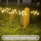 2 Adet Solar 10 Ledli Güneş Enerjili Ateş Böceği Bahçe Lambası Çiçek Lamba