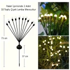 2 Adet Solar 10 Ledli Güneş Enerjili Ateş Böceği Bahçe Lambası Çiçek Lamba