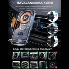 C11 Kablosuz 15w Hızlı Şarj Aleti ve Araç Telefon Tutucu 360 Derece Ayarlanabilir Otomatik Tutuş Özelliği