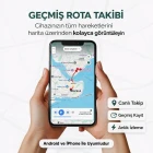 Gözcü Mini Android ve İos Uyumlu Takip Cihazı Geçmişe Dönük Konum Gps Araç Motor Çocuk Gizli