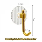 3 Adet Kristal Gold Güçlü Yapışkanlı Duvar Askısı Vida Gerektirmez Yüksek Ağırlığa Dayanıklı