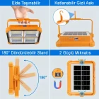 Güneş Enerjili Şarjlı Su Geçirmez Kamp Lambası 8 Saat Çalışan 4000 mAh Solar Kamp Lambası