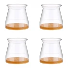 4 Lü Keçeli Şeffaf Silikon Sandalye Ayağı Koruyucu Çizdirmez