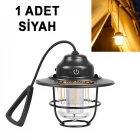 Taşınabilir Asılabilir Şarjlı Kamp Lambası 8 Saat Aydınlatma Süreli Kamp Feneri