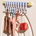 Raylı Hareketli 10 Kancalı Askı Kendinden Yapışkanlı Mutfak Banyo Askısı