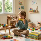 Desenli Mızıka 16 Delikli Çift Sıralı Renkli