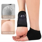 Siyah 1 Çift Silikon Nemlendirici Topuk Çorabı Çatlak Nasır İçin Nemlendirici Topuk Çatlak Giderici Çorap