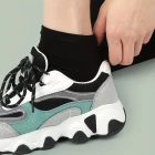 Siyah 1 Çift Silikon Nemlendirici Topuk Çorabı Çatlak Nasır İçin Nemlendirici Topuk Çatlak Giderici Çorap