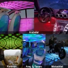 USB Sese Duyarlı 8 Farklı Mod Işıklı LED Atmosfer Işığı Ambiyans Aydınlatması Araba Ev Ofis Disko Topu