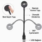USB Sese Duyarlı 8 Farklı Mod Işıklı LED Atmosfer Işığı Ambiyans Aydınlatması Araba Ev Ofis Disko Topu