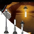 3 In 1 Teleskopik Ayaklı Tripod Kamp Lambası Zoomlu El Feneri Özellikli Şarjlı LED Lamba