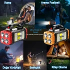 Çok Fonksiyonlu Solar Kamp Lambası Powerbank Özellikli 4 Modlu El Feneri