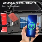 Çok Fonksiyonlu Solar Kamp Lambası Powerbank Özellikli 4 Modlu El Feneri