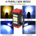 Çok Fonksiyonlu Solar Kamp Lambası Powerbank Özellikli 4 Modlu El Feneri