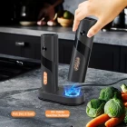 MPIA Premium Temassız Şarjlı Tuz Karabiber Baharat Değirmeni 2 Li Set 110 ml LED Işıklı Paslanmaz Çelik Bıçak Öğütücü