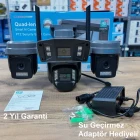 O-Kam Pro 4 Kameralı 4 Görüntülü Ultra HD 360 Dönebilen Kablosuz Wifi Kamera Gece Görüşlü Su Geçirmez Sesli Görüşme Hareket Takip Ok-203PlusW