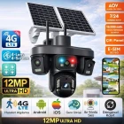 O-Kam Premium 4G 12MP SIM Kartlı 4 Kameralı 4 Görüntülü Çift Solar Panelli Renkli Ledli Gece Görüşlü Güvenlik Kamerası