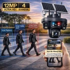 O-Kam Premium 4G 12MP SIM Kartlı 4 Kameralı 4 Görüntülü Çift Solar Panelli Renkli Ledli Gece Görüşlü Güvenlik Kamerası