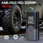 Premium Akım Korumalı 12.000 Mah Hava Kompresörlü Akü Takviye Cihazı Hızlı Şişirme El Feneri Taşınabilir Powerbank ST-9650