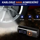 St-5537 Pro Akım Korumalı 12.000 Mah Hava Kompresörlü Akü Takviye Cihazı Hızlı Şişirme El Feneri Taşınabilir Powerbank