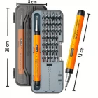 46 Parça Şarjlı Tornavida Seti Yüksek Torklu Sessiz Dayanıklı USB İle Şarj Edilebilir
