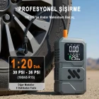 12.000 Mah Tank Modeli Akım Korumalı Hava Kompresörlü Akü Takviye Cihazı Hızlı Şişirme El Feneri Taşınabilir Powerbank St-9654