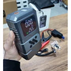 12.000 Mah Tank Modeli Akım Korumalı Hava Kompresörlü Akü Takviye Cihazı Hızlı Şişirme El Feneri Taşınabilir Powerbank St-9654