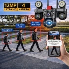 O-Kam Pro 4 Kameralı 4 Görüntülü Ultra HD 360 Dönebilen Kablosuz Wifi Kamera Gece Görüşlü Su Geçirmez Sesli Görüşme Hareket Takip OK-231 Premium