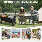 Katlanır Portatif Taşıma Aracı Kamp Arabası Piknik Plaj Pazar Market Koli Yük Paket El Arabası