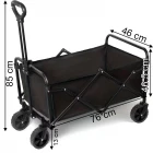 Katlanır Portatif Taşıma Aracı Kamp Arabası Piknik Plaj Pazar Market Koli Yük Paket El Arabası