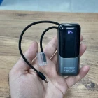 13.000 mAh Premium 22.5W PD Süper Hızlı Şarjlı Dijital Göstergeli Powerbank Type-C USB Çıkışlı Kendinden Şarj Kablolu