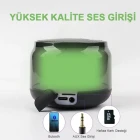 Güçlü Baslı Mini Bluetooth Hoparlör 15 Saat Çalma Süresi RGB Renkli Ledli Parti Hoparlörü