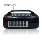 Concord Solar Güneş Enerjili FM Radyo Fenerli Bluetooth Hoparlör Ses Bombası Speaker
