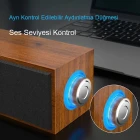 Ahşap Kasa Portatif Mini Ses Sistemi Bluetooth 5.2 USB TF Kart TV Bilgisayar Tablet Telefon Hoparlörü